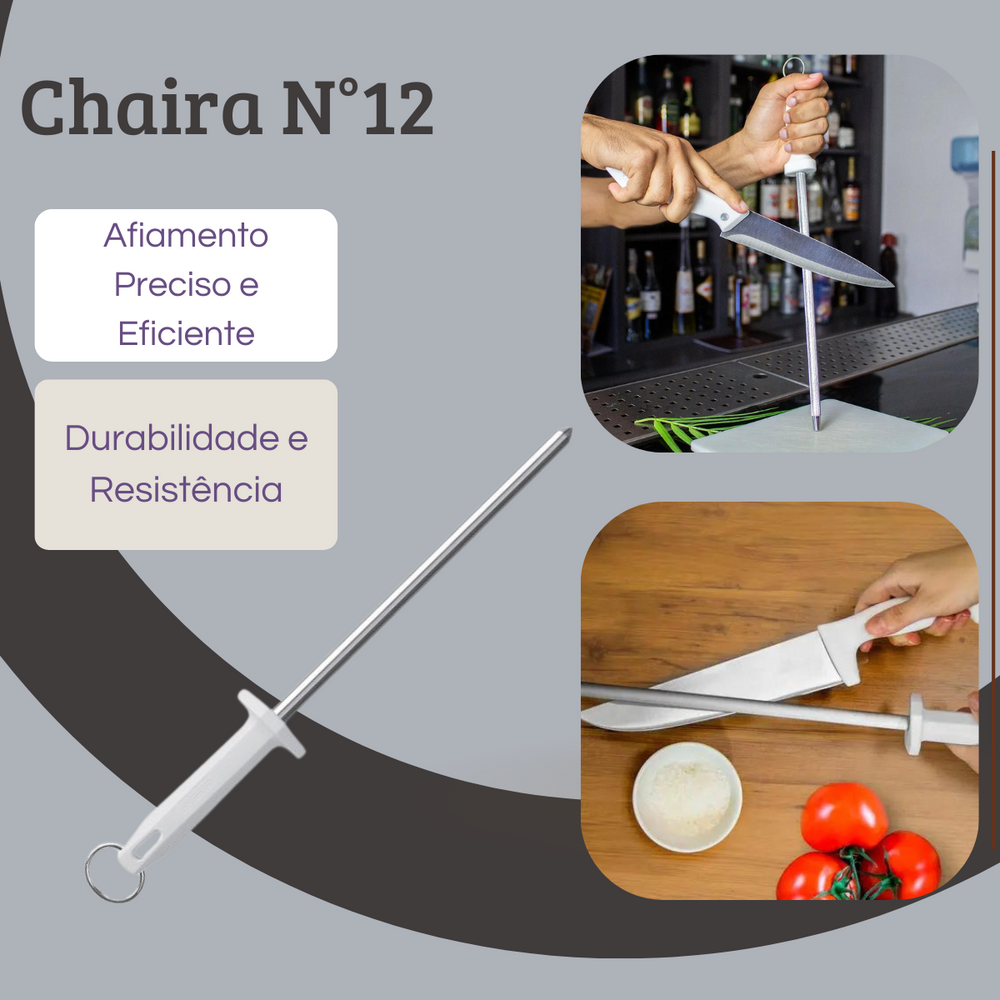 Chaira 12° Premium Afiador de Faca Original