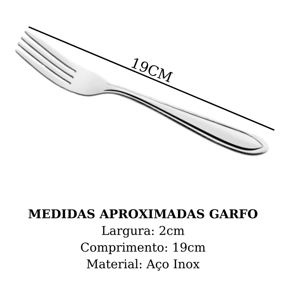 50 Garfo de Mesa América Aço inox Personalizado - A Gourmet