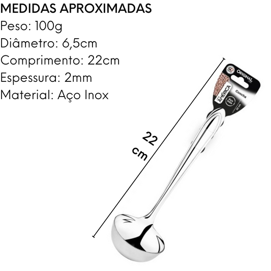 Concha América Média Aço inox