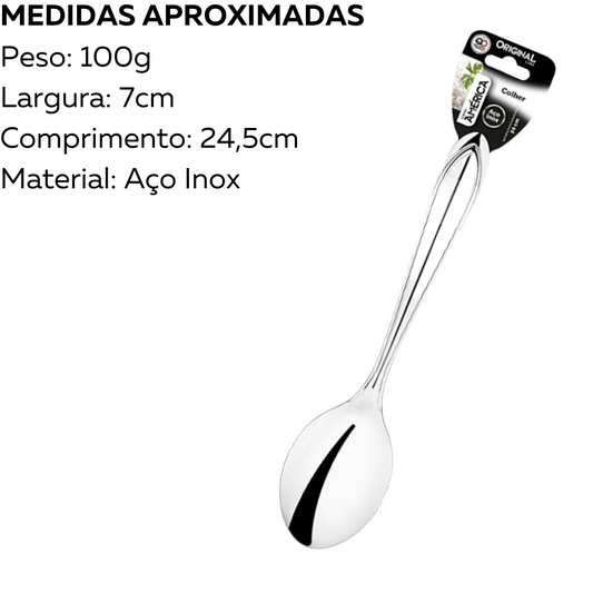 Colher América Para Arroz M em Aço inox