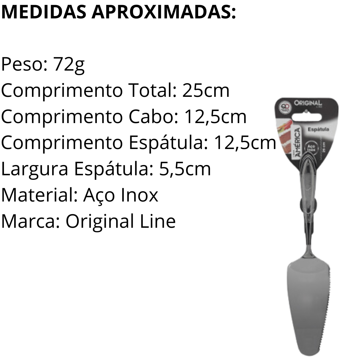 Espátula América M Aço inox - A Gourmet
