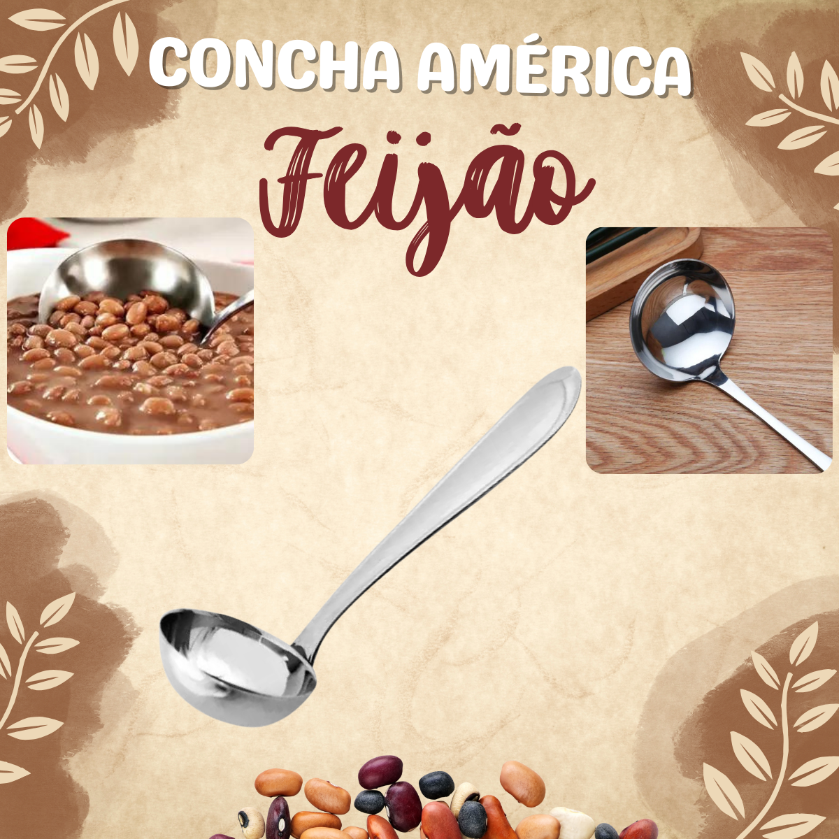 Concha América G Aço Inox Original
