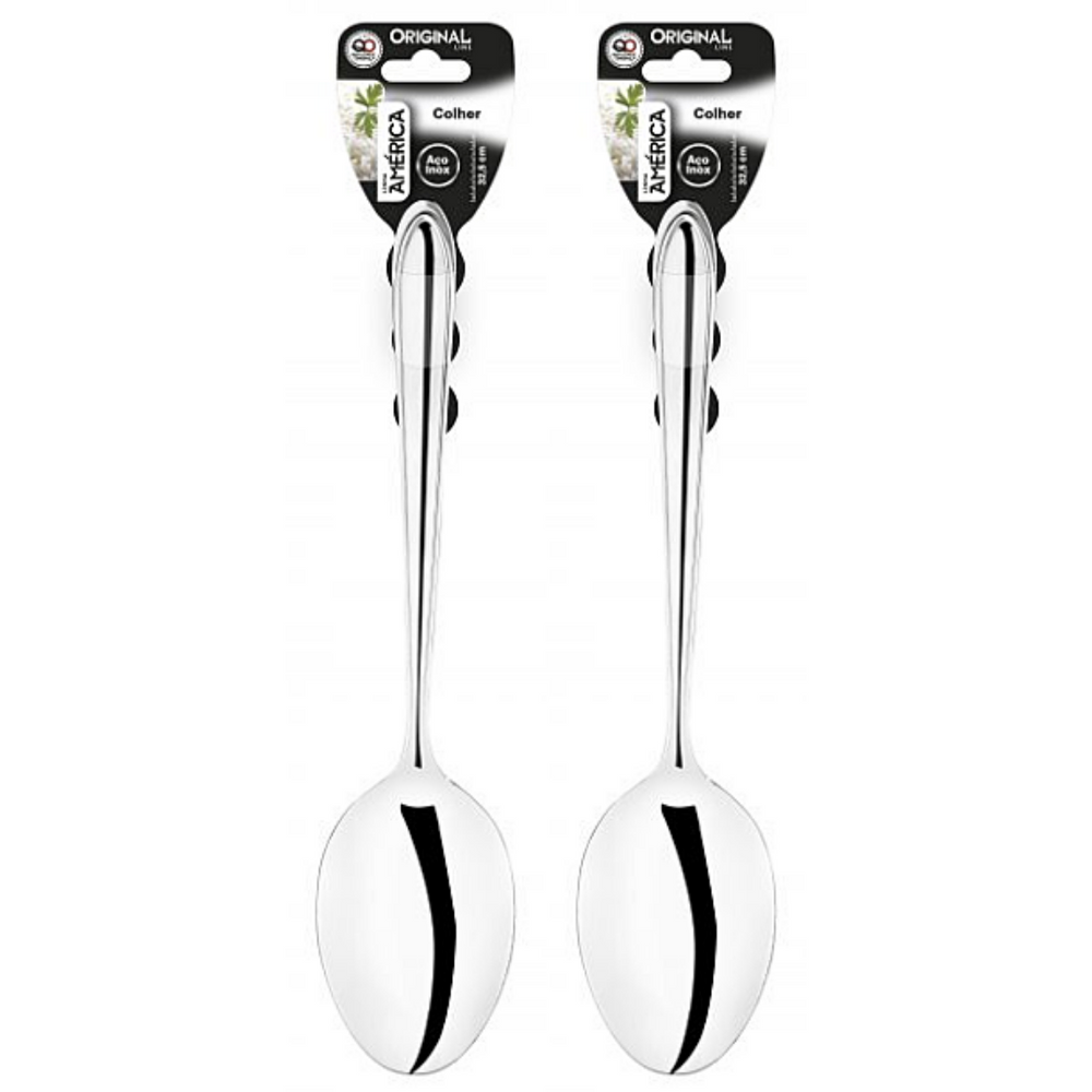 Colher América Grande em Aço Inox 32,5cm Original