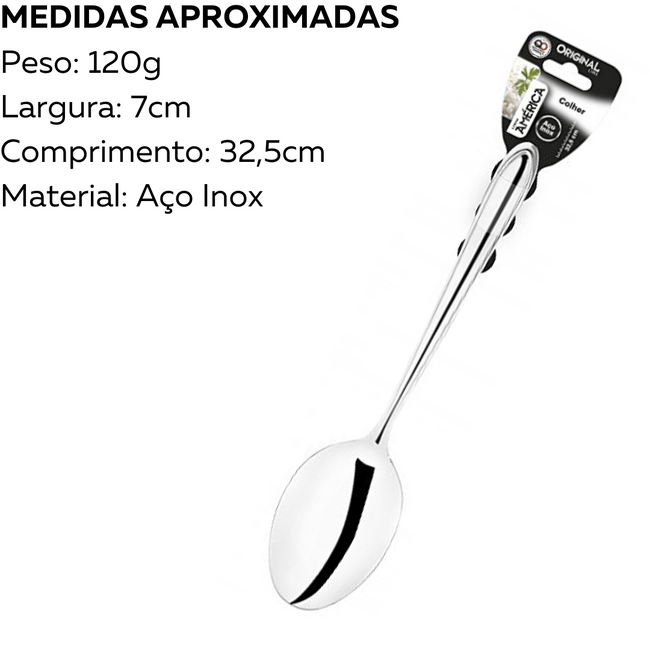 Colher América Grande em Aço Inox 32,5cm Main Image