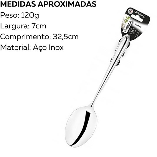 Colher América Grande em Aço Inox 32,5cm