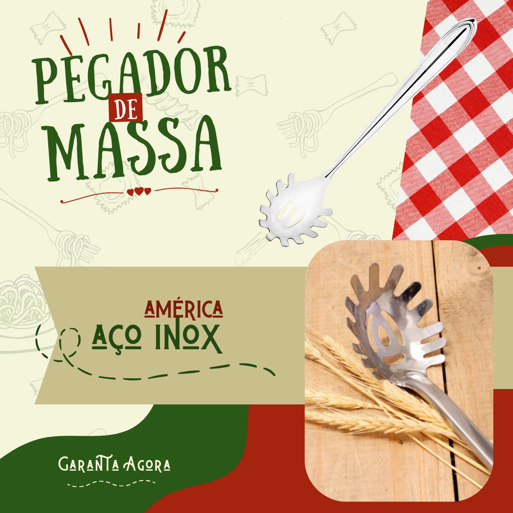 Pegador Massa Aço Inox 29,5cm - A Gourmet