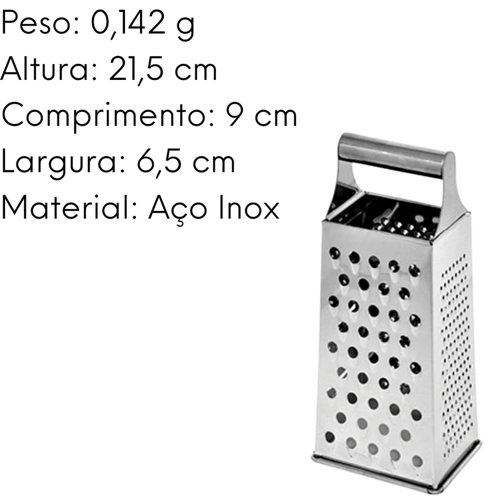 Ralador 4 Faces Aço Inox Original