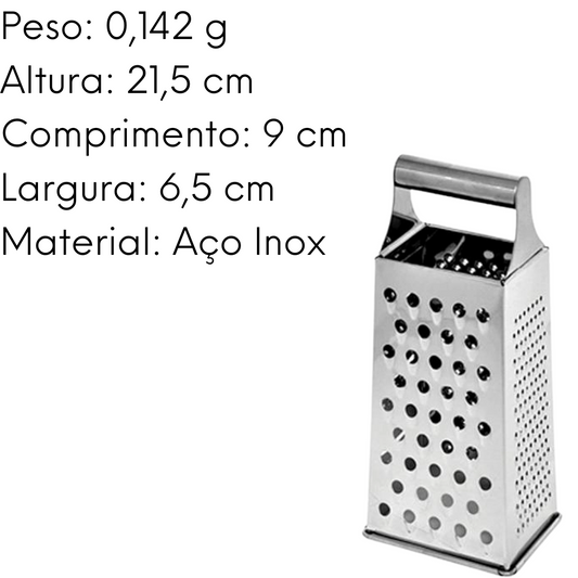 Ralador em Aço Inox 4 faces