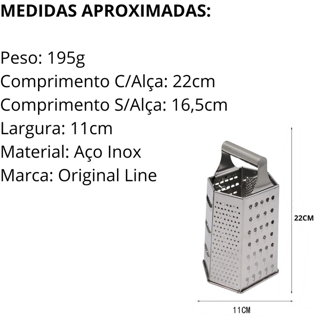 Ralador 6 Faces Aço Inox Main Image