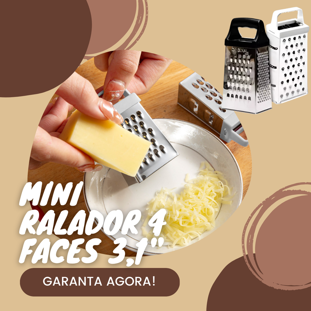 Mini Ralador 4 Faces 3,1° Aço Inox - A Gourmet