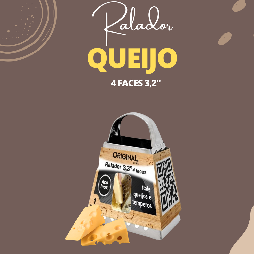 Ralador 4 Faces 8,5cm Aço Inox Original
