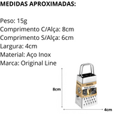 Mini Ralador 4 Faces 8cm Aço Inox - A Gourmet