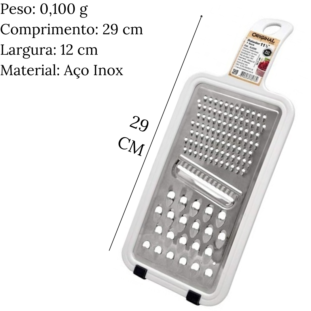 Ralador 1 Face Branco em Aço inox Original