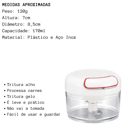 Triturador de Alho manual 170ml