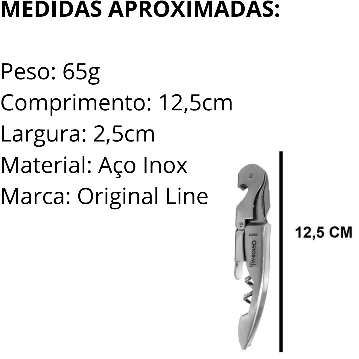 Saca Rolha 3 em 1 San Jose Aço Inox - A Gourmet