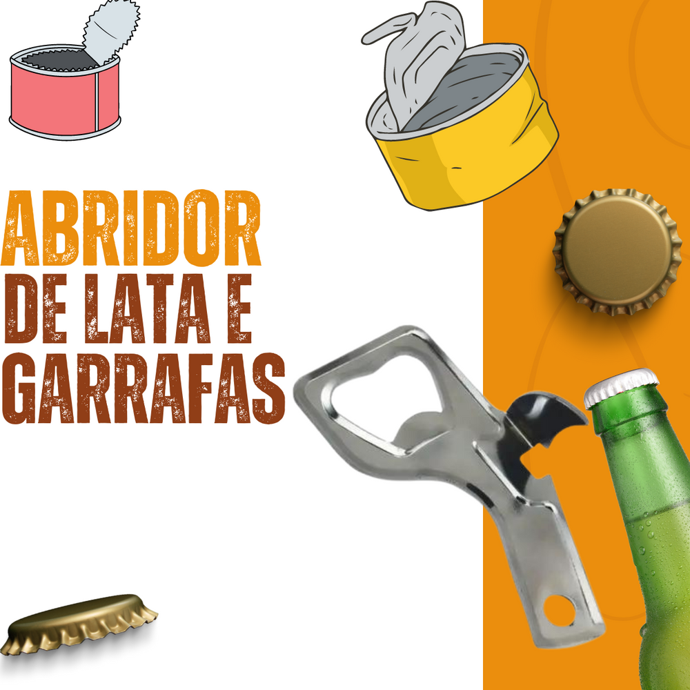 Abridor Lata e Garrafa Metal - A Gourmet