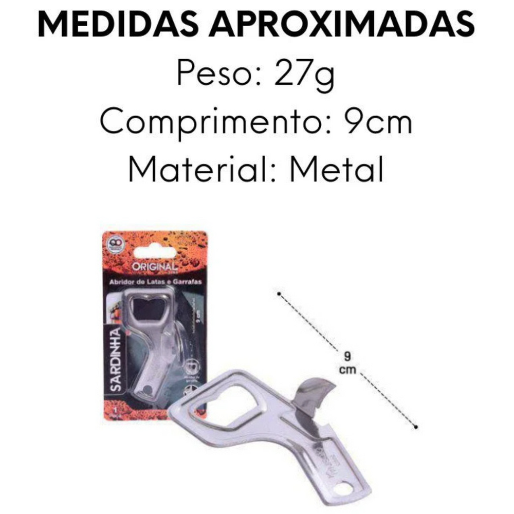 Abridor Lata e Garrafa Metal - A Gourmet