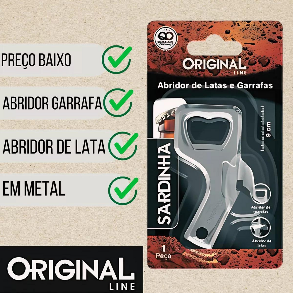Abridor Lata e Garrafa Metal - A Gourmet