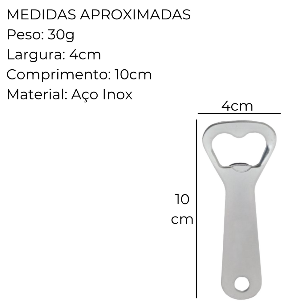 Abridor Garrafa Aço Inox Original