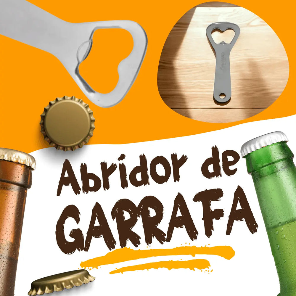 Abridor Garrafa Aço inox 10cm Original