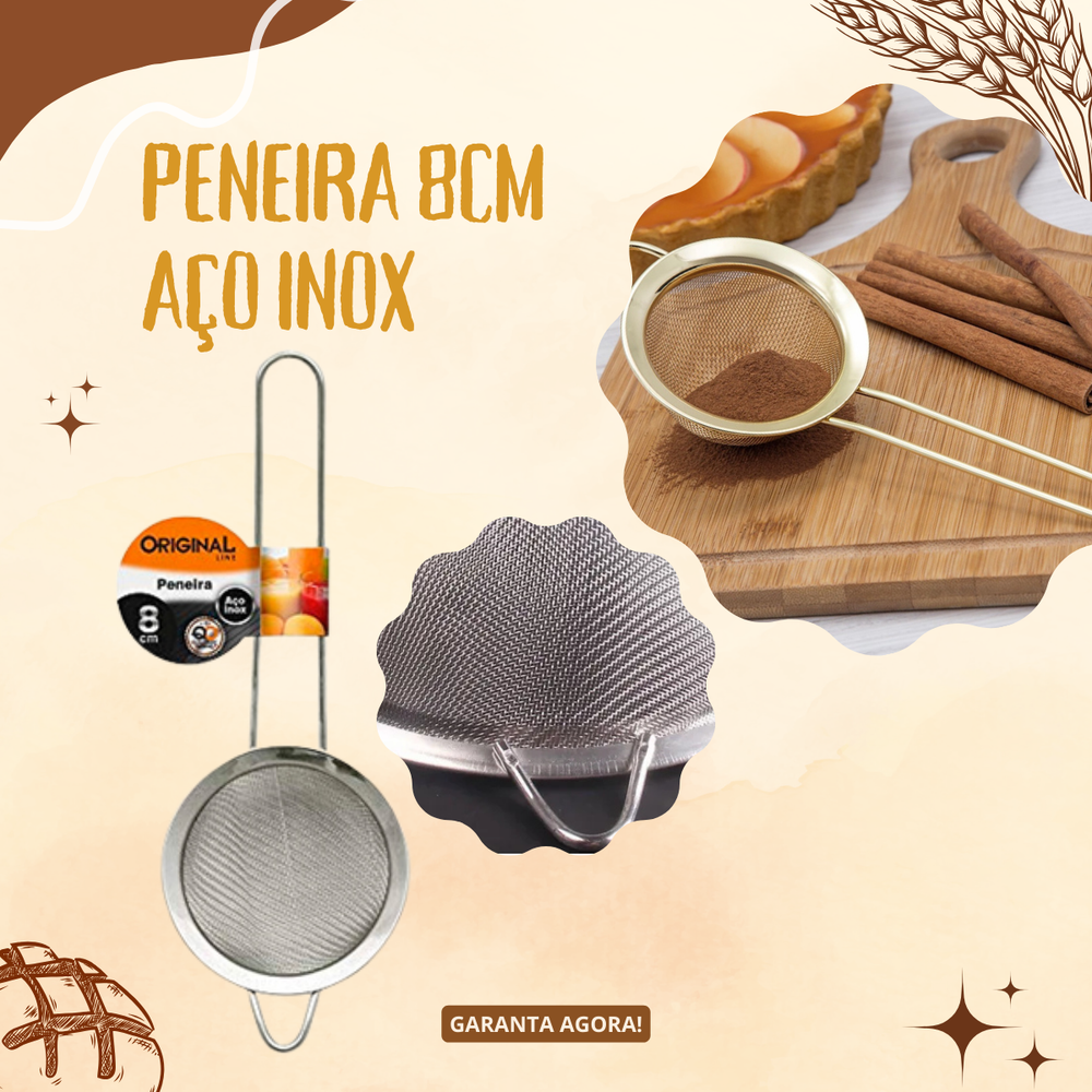 Peneira Aço Inox 8cm - A Gourmet