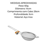 Peneira 14cm Aço Inox - A Gourmet