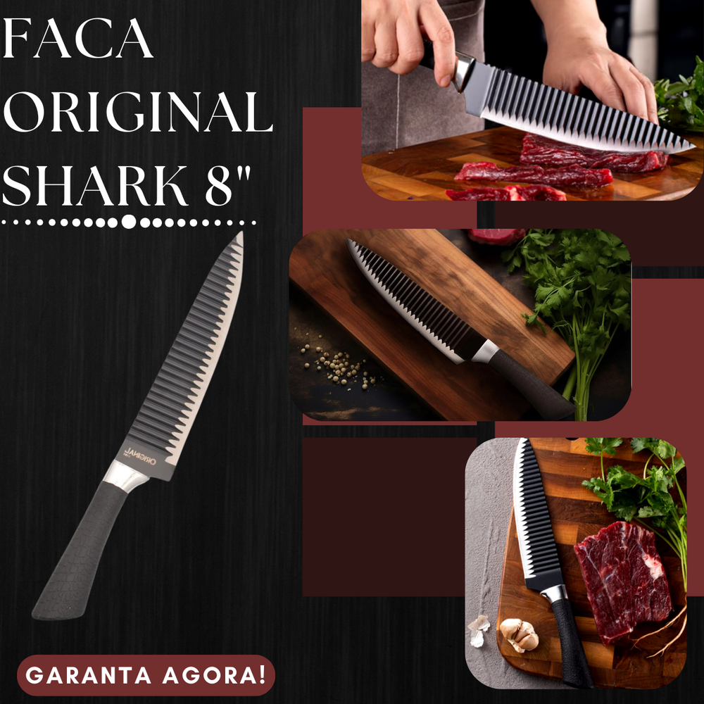Faca Original Shark 8° Aço Inox - A Gourmet