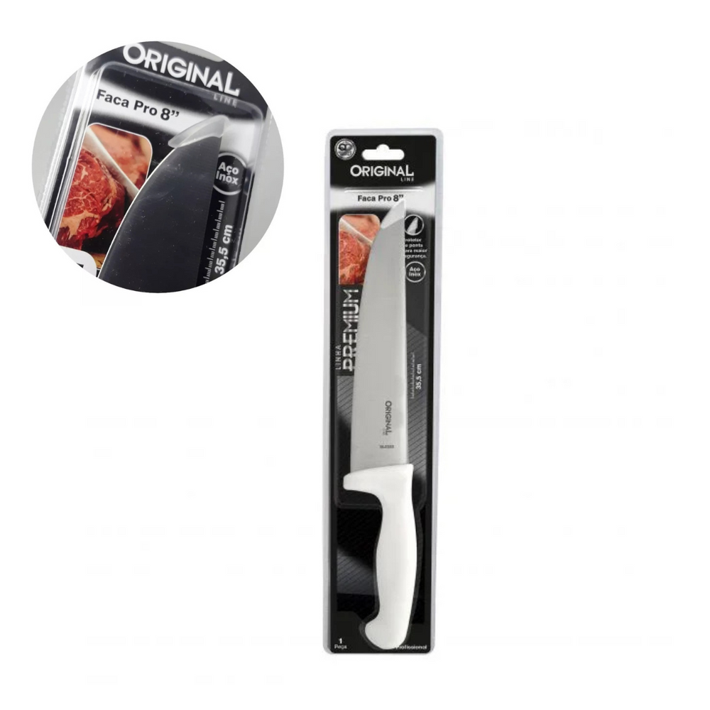 Faca Premium 8° Aço Inox - A Gourmet