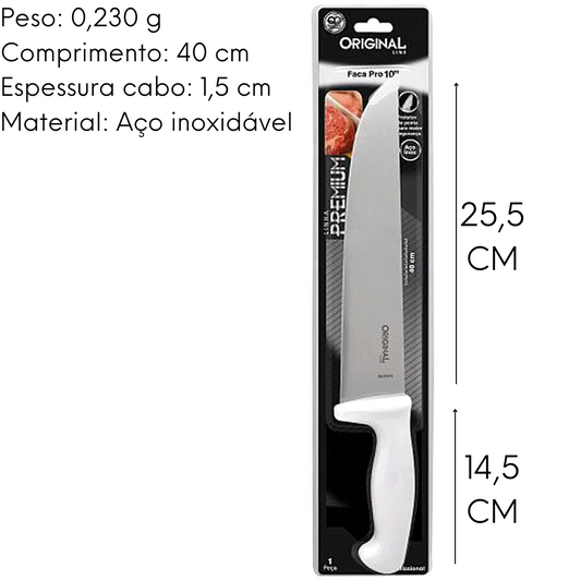 Faca Pro Premium 10¨ em Aço Inox