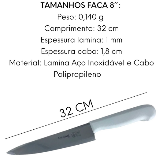 Faca Peixeira Premium 8¨em Aço Inox