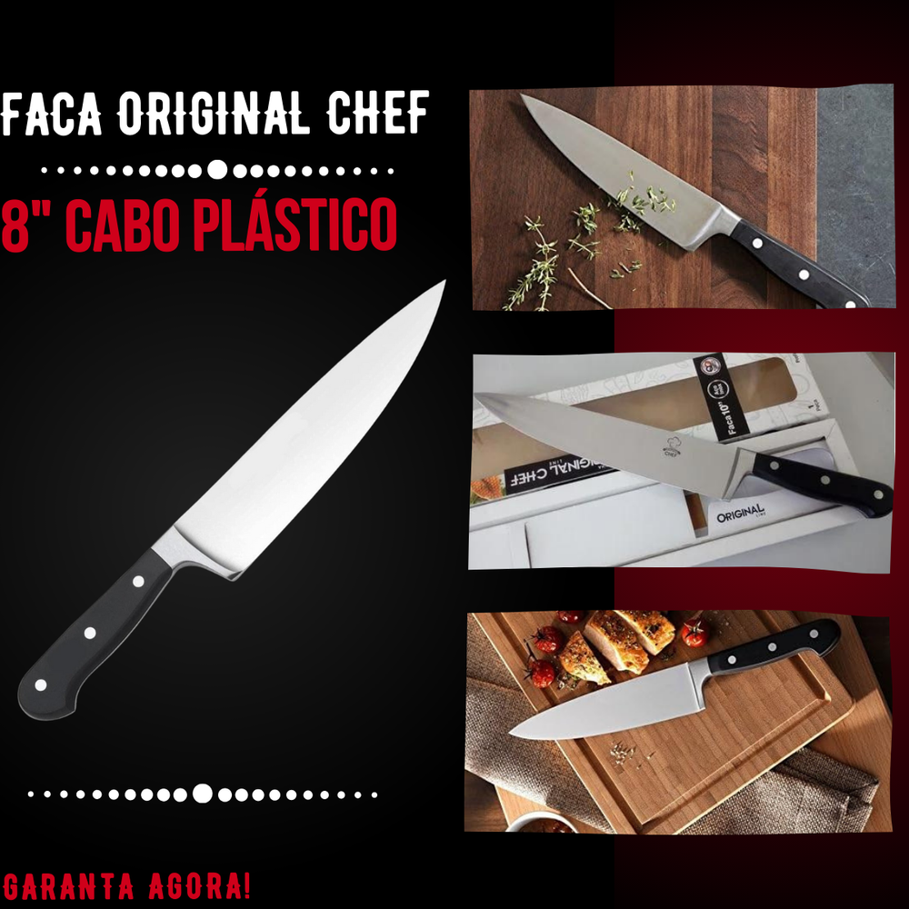 Faca Original Line Cheff 8° Aço Inox Original