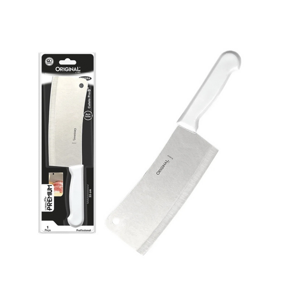 Cutelo peixeira Pro 8° Aço Inox - A Gourmet