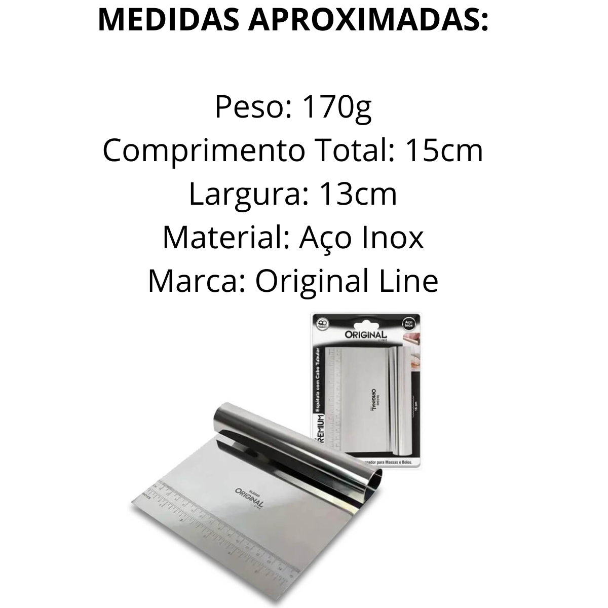 Espátula Premium Raspador Aço Inox - A Gourmet