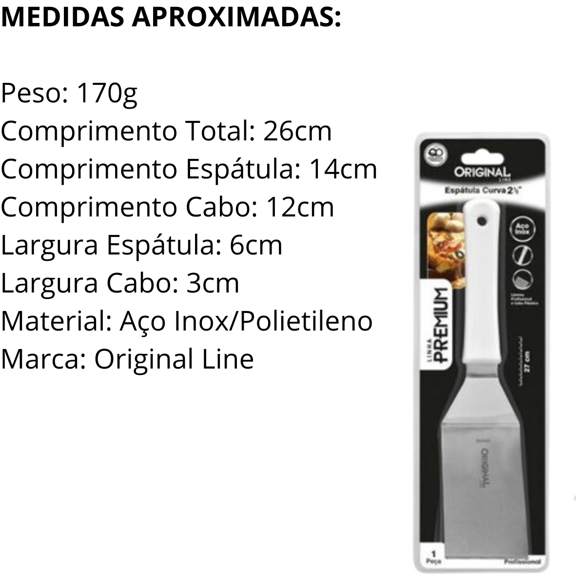 Espátula Premium Curva  2 1/2 - A Gourmet