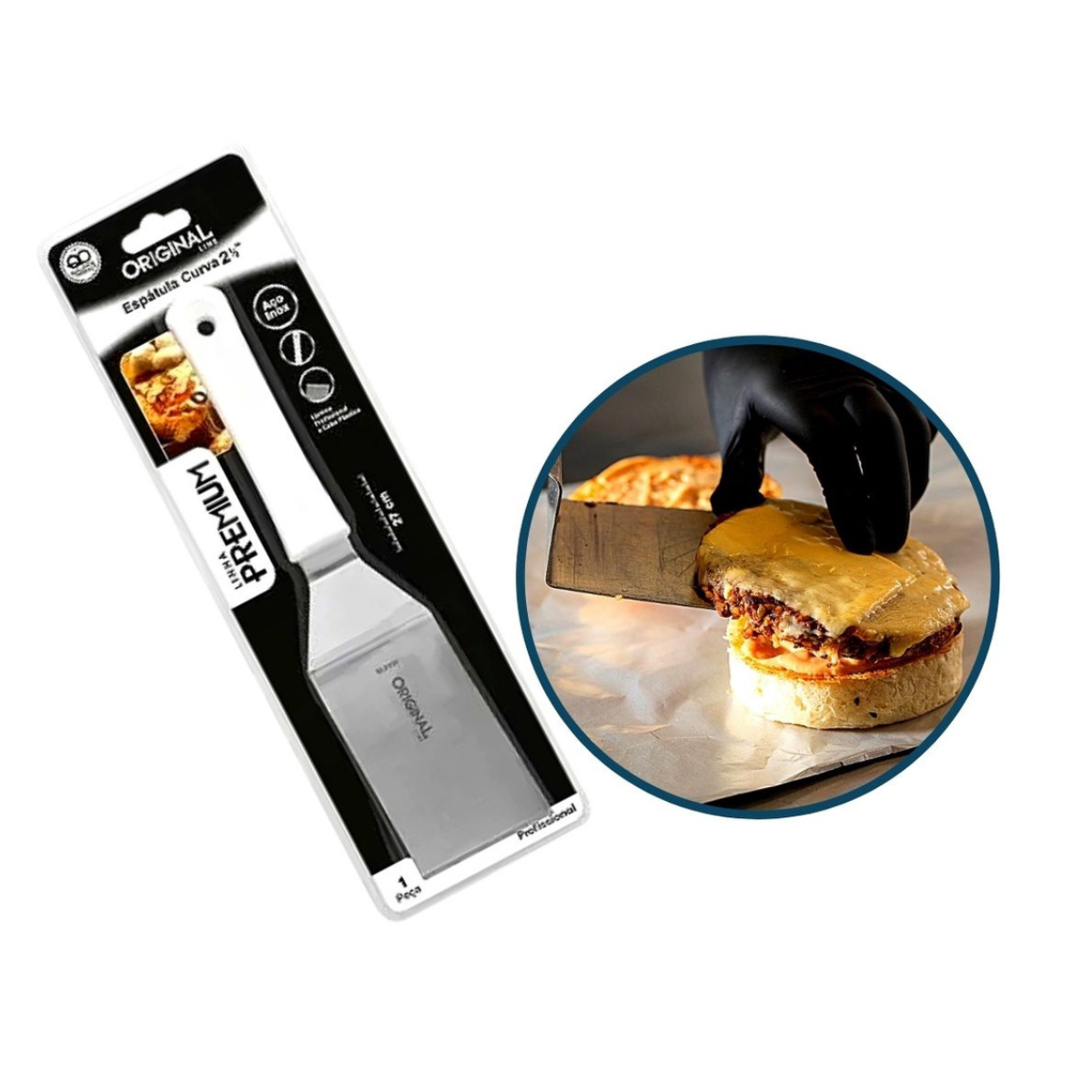 Espátula Premium Curva  2 1/2 - A Gourmet