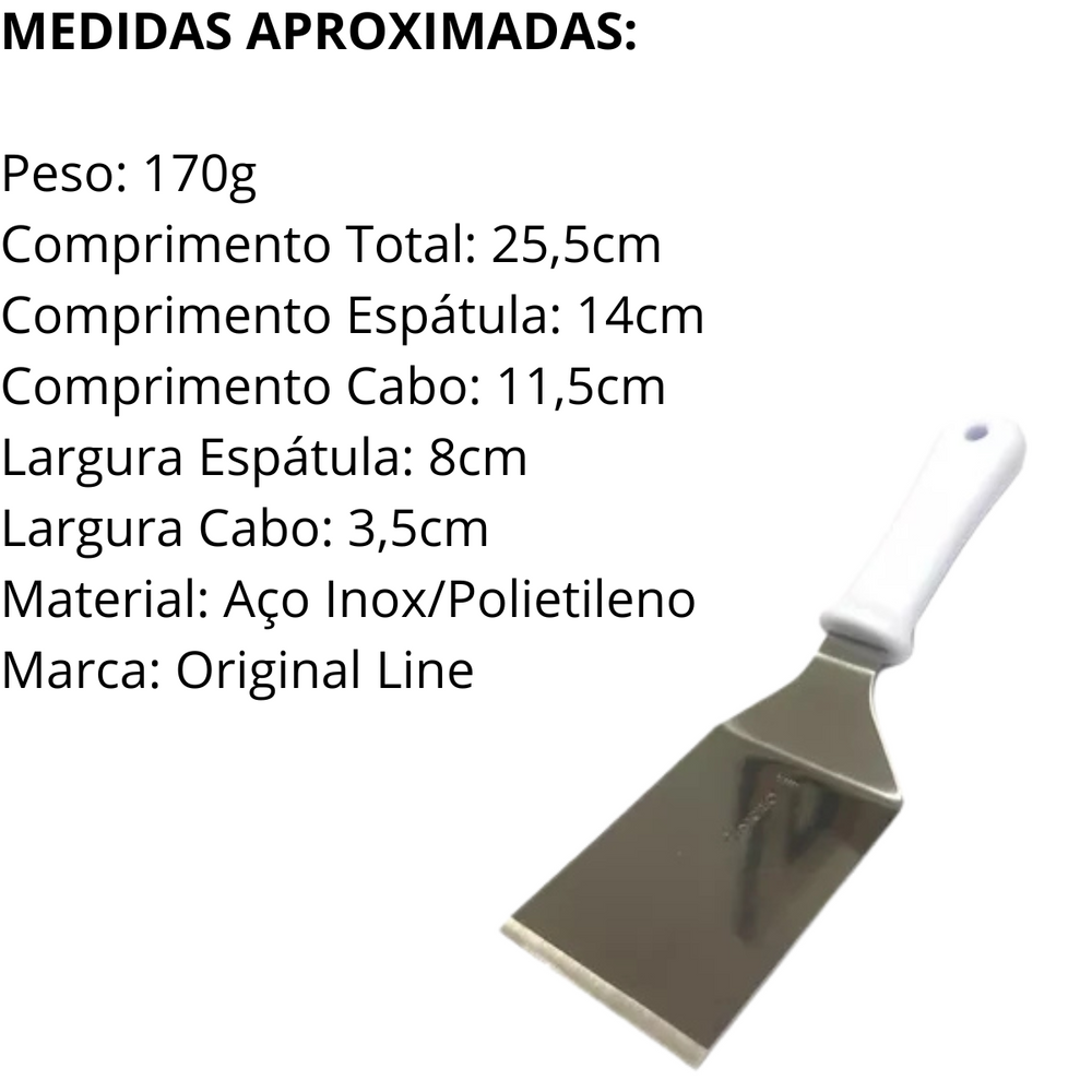 Espátula Curva 3° Aço Inox - A Gourmet