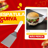 Espátula Curva 3° Aço Inox - A Gourmet