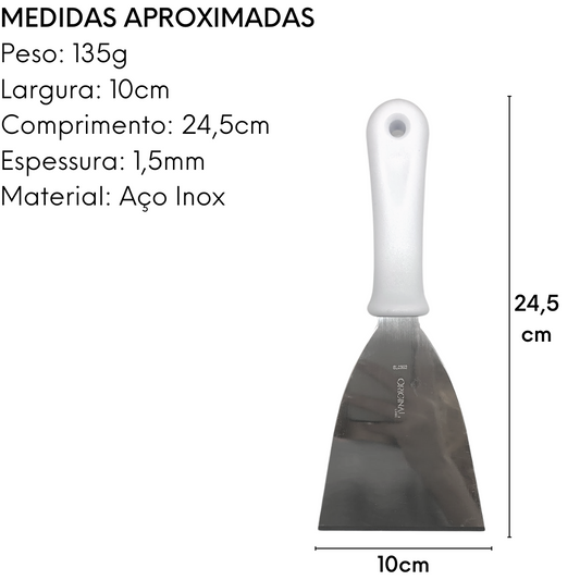 Espátula Reta Gourmet Premium em Aço inox