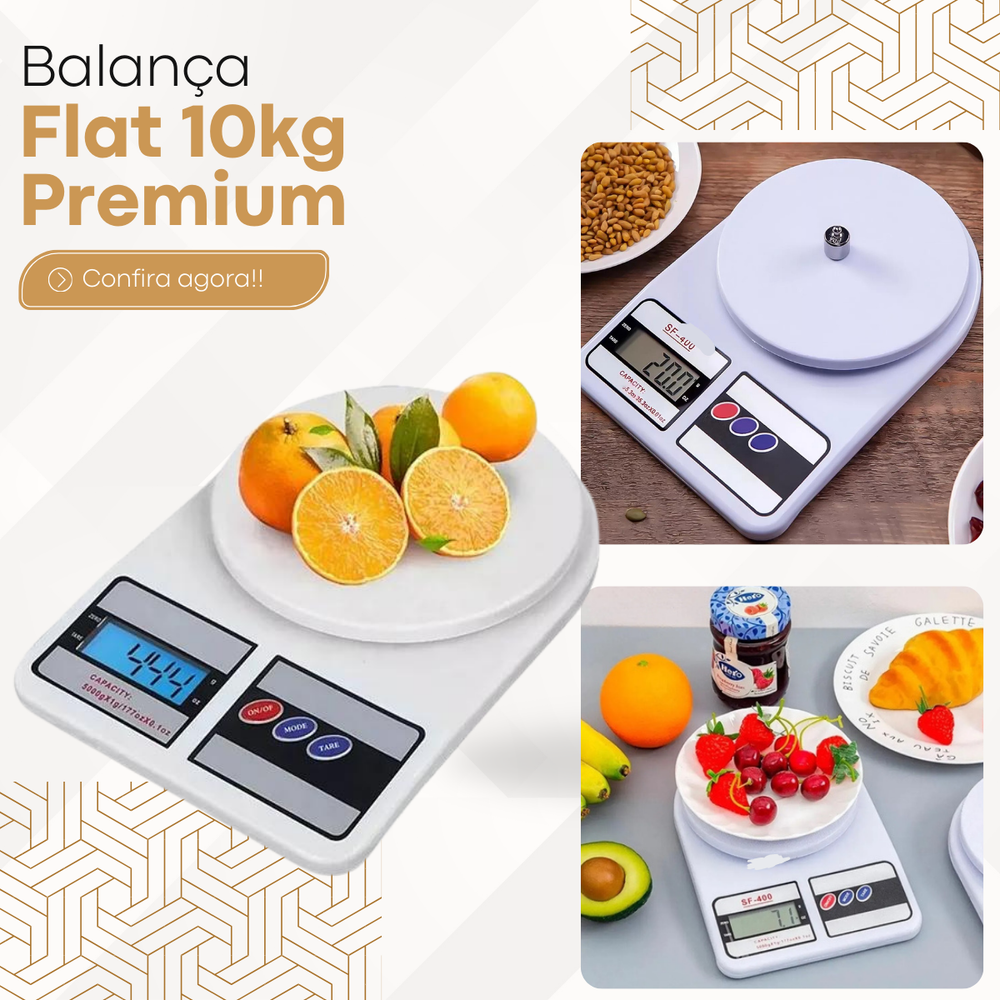 Balança 10kg Flat Premium Original