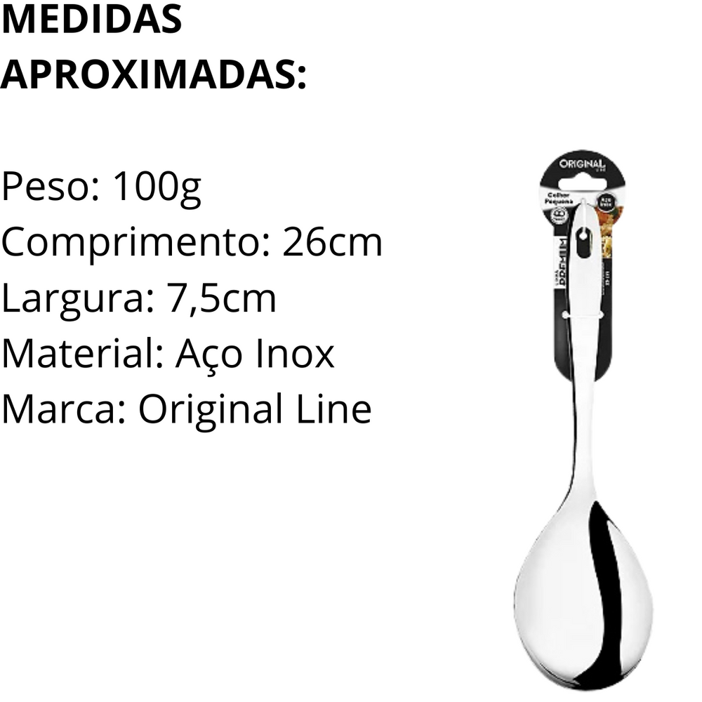 Colher Premium Aço Inox 26cm - A Gourmet