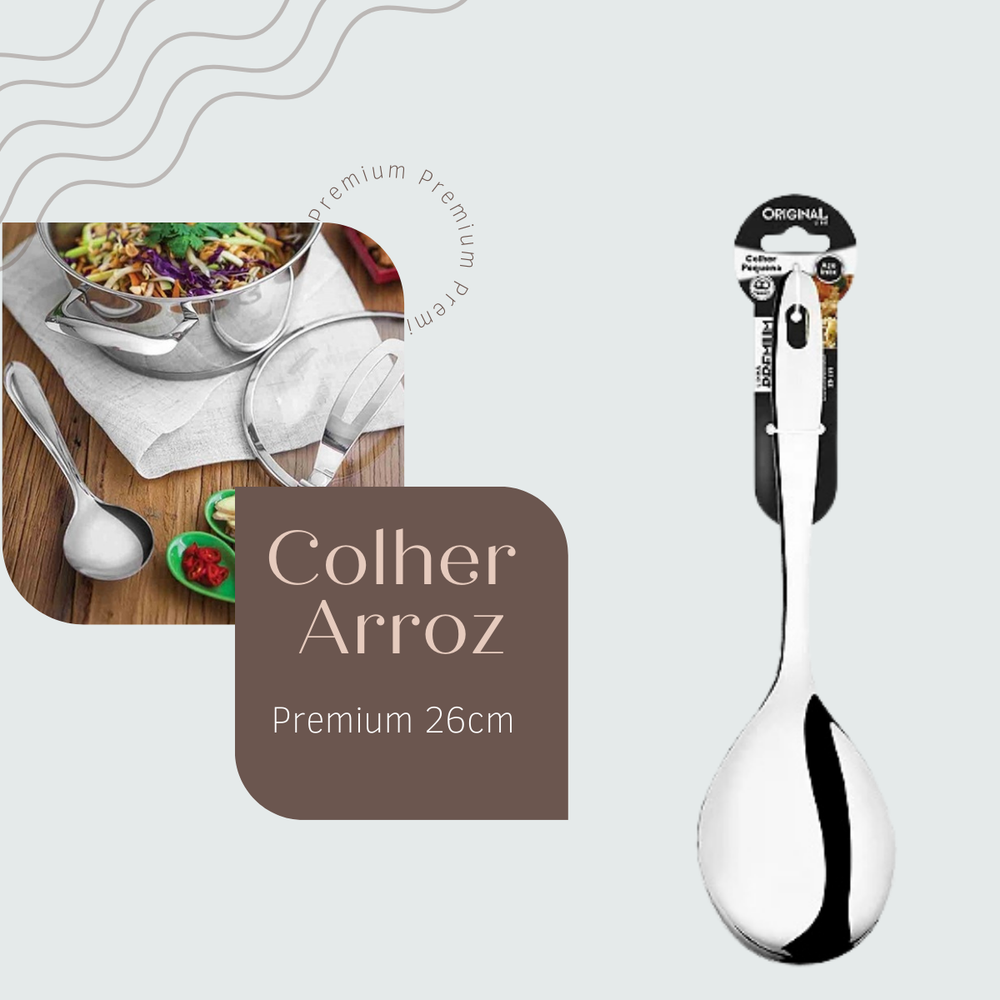 Colher Premium Aço Inox 26cm - A Gourmet