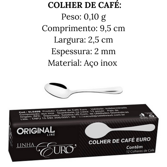 Colher de Café em Aço inox Euro