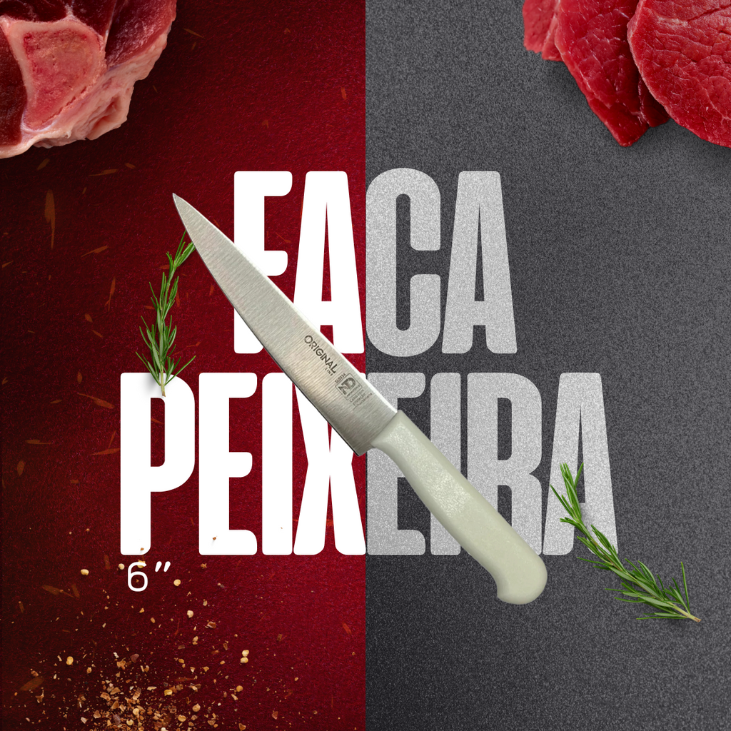 Faca Peixeira Premium 6° Aço inox - A Gourmet