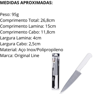 Faca Peixeira Premium 6° Aço inox - A Gourmet