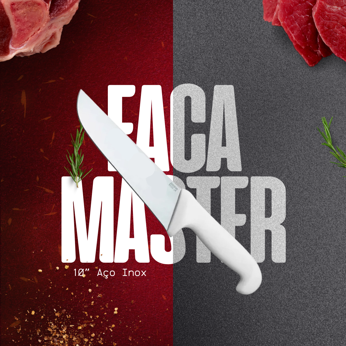 Faca Master 10° Aço Inox - A Gourmet