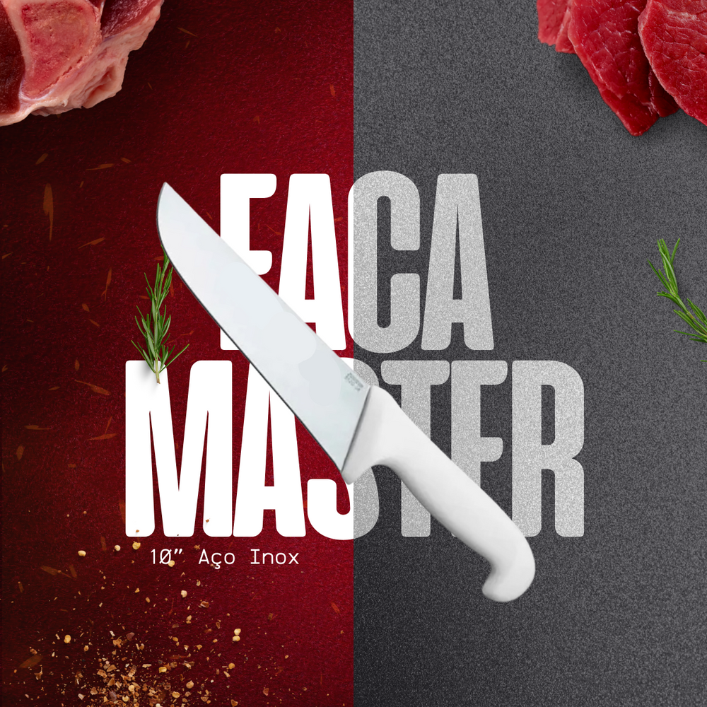 Faca Master 10° Aço Inox - A Gourmet