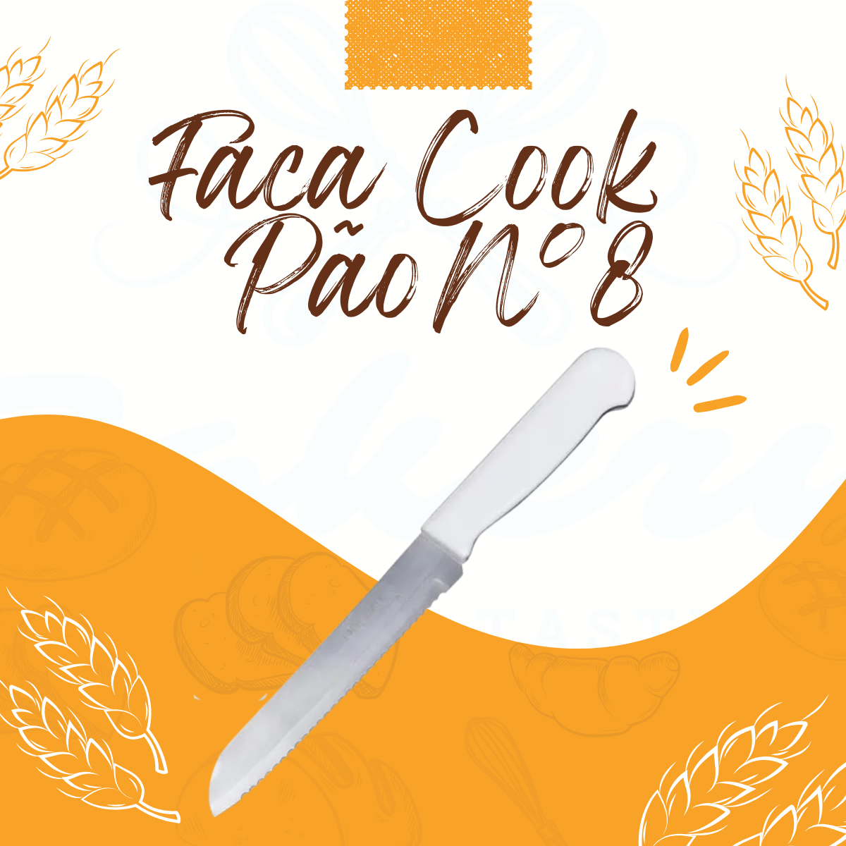 Faca Cook Pão N8 Aço Inox