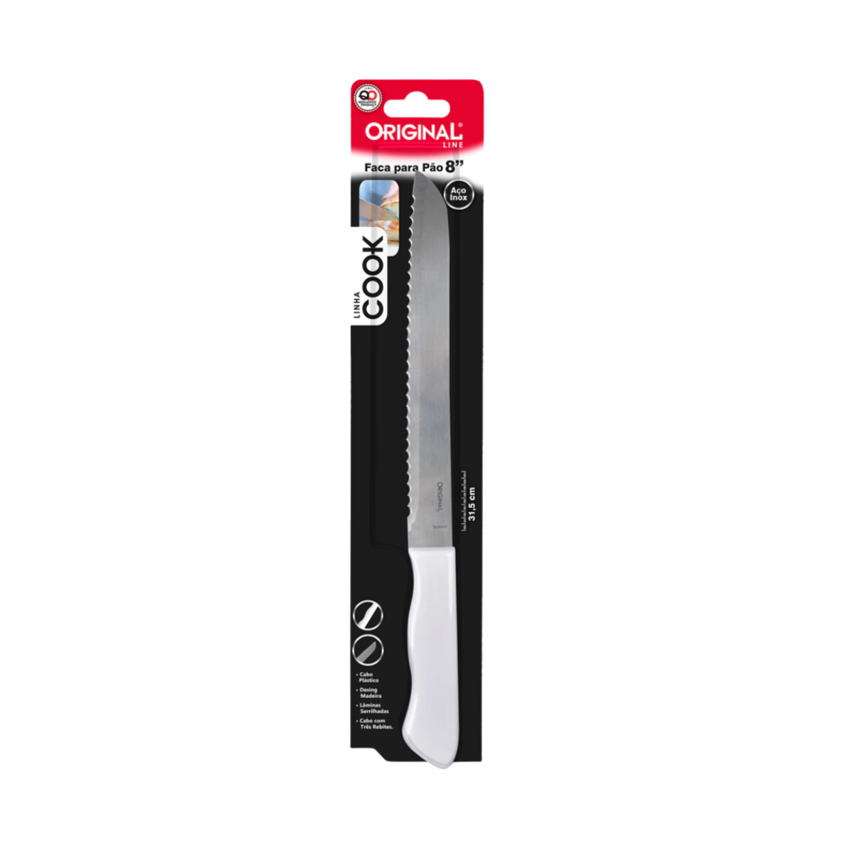 Faca Cook Pão N8 Aço Inox