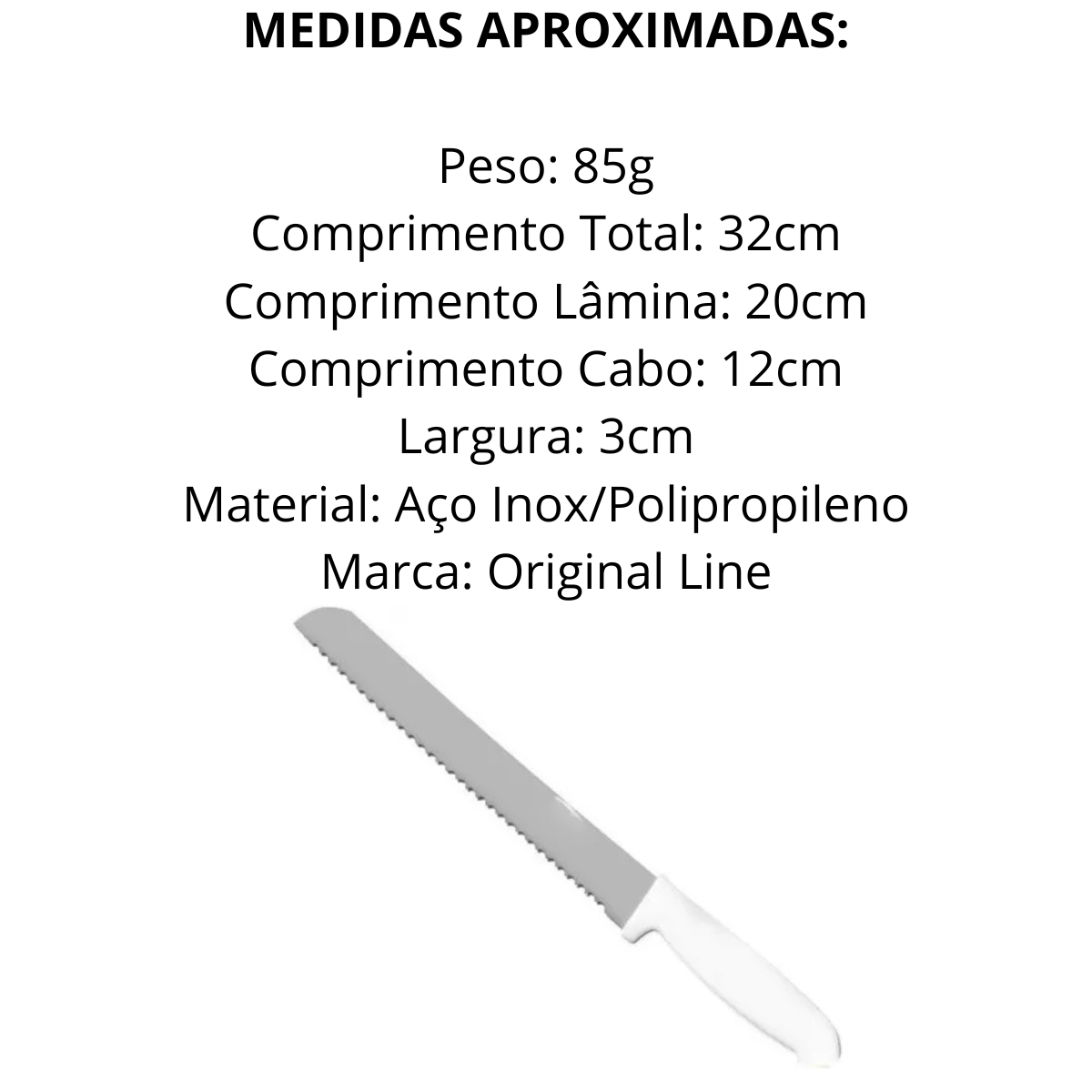 Faca Cook Pão N8 Aço Inox