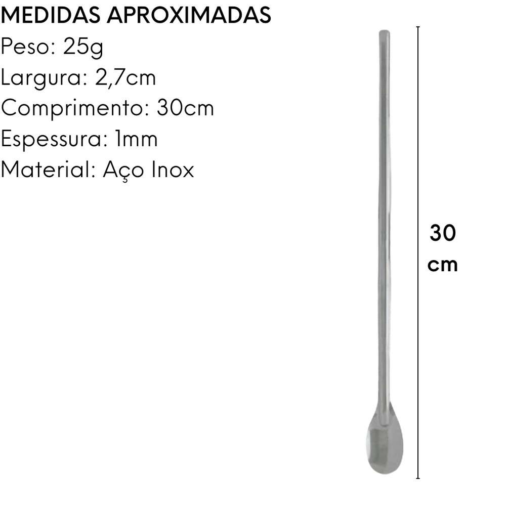 Colher Bailarina em aço inox 30cm Original